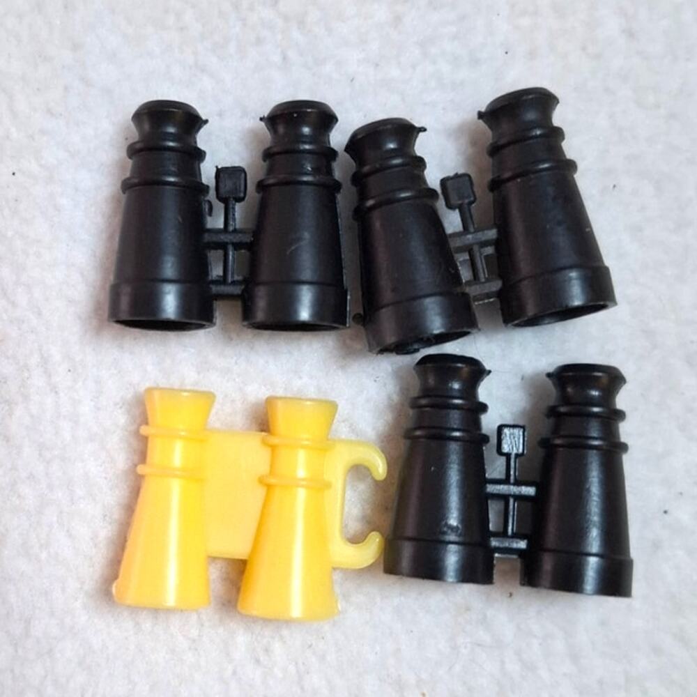 Barbie Size Binocular 4 Pc Lot Accessories Black Yellow 1/6 Scale Miniature
